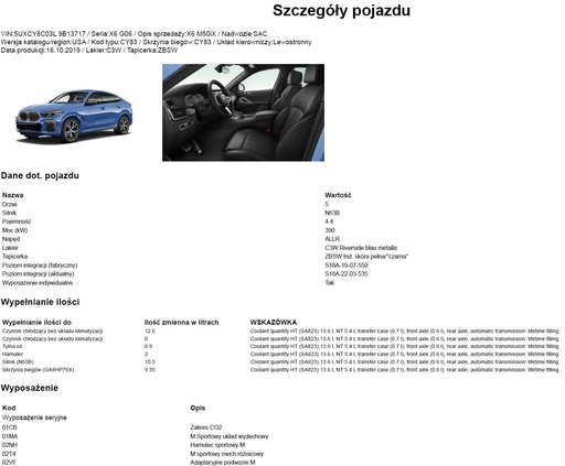 BMW X6 cena 369000 przebieg: 75000, rok produkcji 2019 z Kraków małe 631